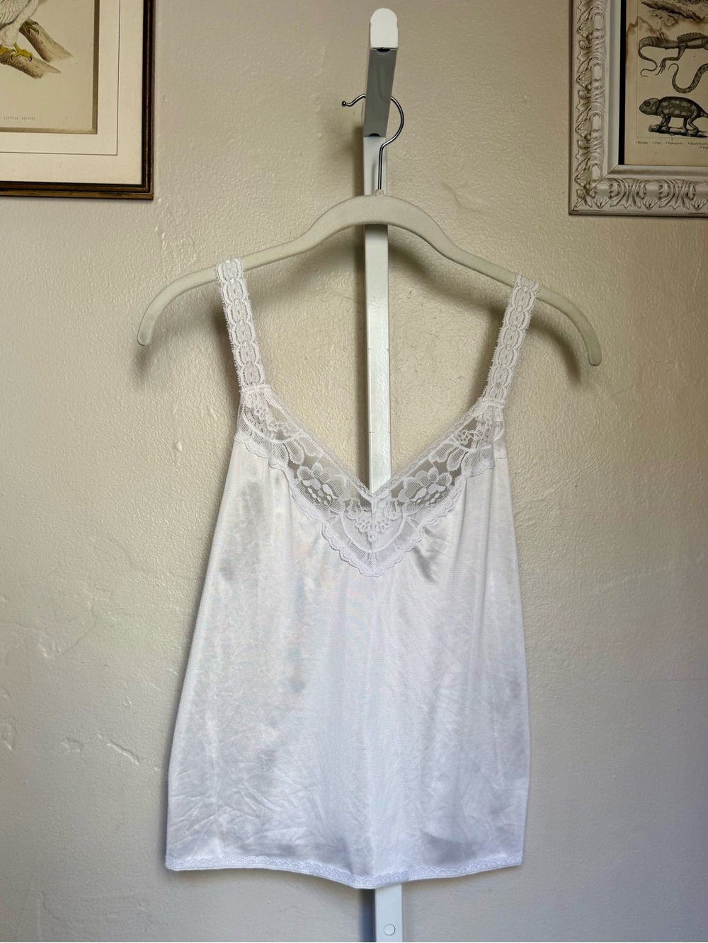 Vanity Fair White Lace-Trim Camisole Top - Women's Intimates